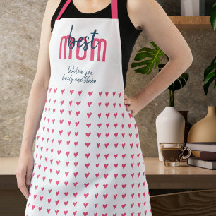 Tablier Coeur rose mignon Meilleure Maman Fête des Mères