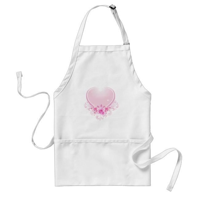Tablier Coeur vintage et rose Rose (Devant)