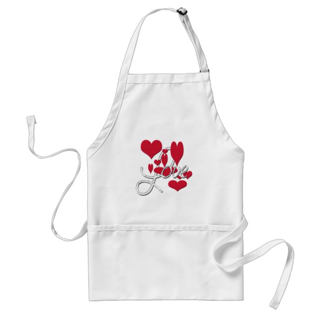 Tablier Coeurs d'amour rouges (Devant)