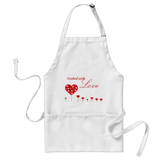 Tablier Coeurs doux - Apron "Cuisiné avec amour" (Devant)