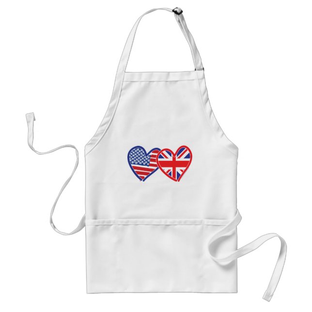 Tablier Coeurs du drapeau américain Union Jack (Devant)