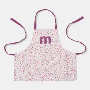 Tablier Coeurs et saupoudrer rose rouge violet personnalis