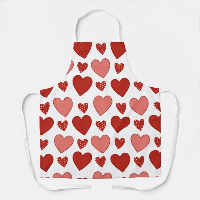 Tablier Coeurs rouges (Recto)