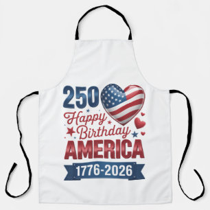 Tablier Cœurs USA 1776 2026 4 juillet