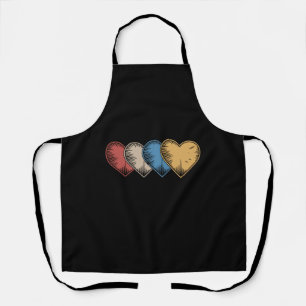 Tablier Coeurs vintages Cool Retro Valentines Jour Cadeau