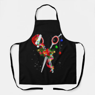 Tablier Coiffeur de ciseau Père Noël Christmas Coiffeur St