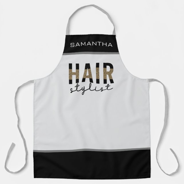Tablier Coiffeur de coiffure personnalisée  (Recto)