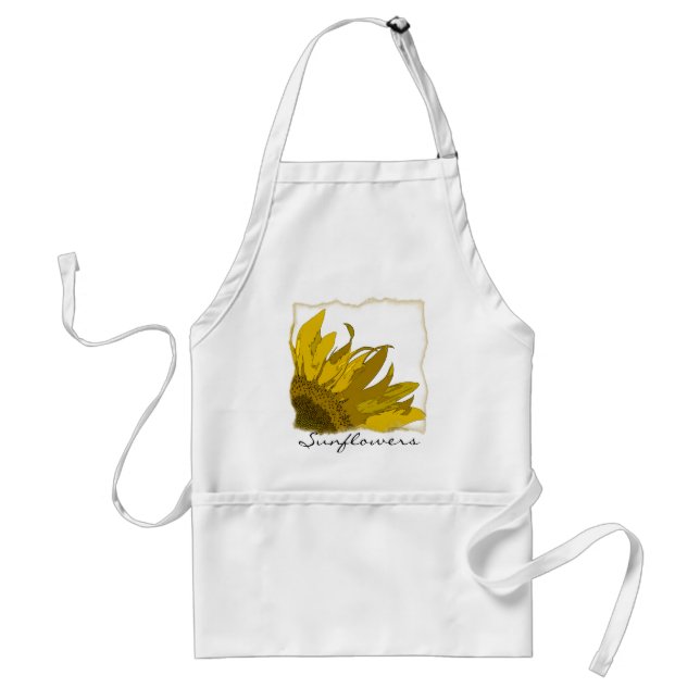 Tablier Coin tournesol jaune (Devant)
