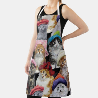 Tablier Collage de chats Amoureux de les chats sur toute l