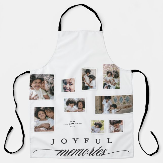 Tablier Collage photo moderne Joyful Christmas (Recto)