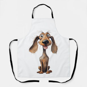 Tablier Collection d'art de race de chien de dessin animé 