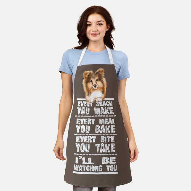 Tablier Collie Rough Sheltie Dog Chaque Snack Que Vous Fai (Porté)