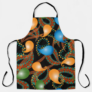Tablier Coloré floral ethnique 3d Paisley sans couture mot