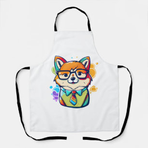 Tablier Coloré Kawaii Shiba Inu Hipster 2