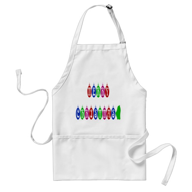 Tablier Colorful Merry Christmas Ornament (Devant)