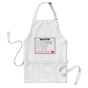 Tablier 'Combien t'aime toi Bacon' pour hommes ou femmes