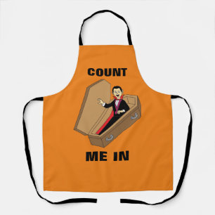 Tablier Comptez-Moi Dans Funny Halloween Vampire Pun