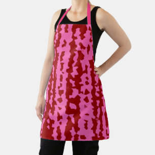 Tablier Conception Abstraite Irrégulière Rose Marron Rouge