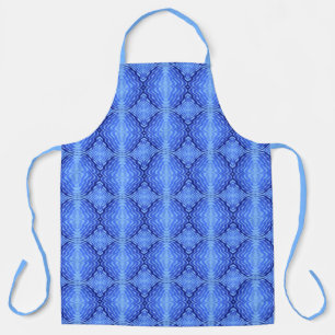 Tablier Conception d'art abstrait moderne de vagues bleues