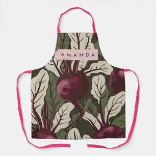 Tablier Conception d'art de jardin de betterave vintage pe