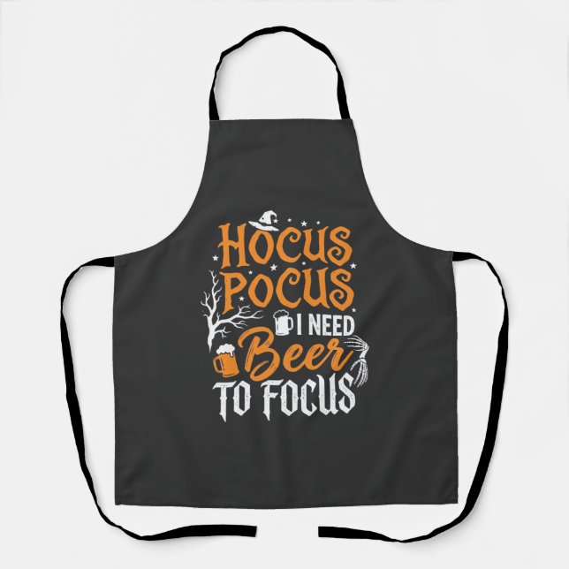 Tablier Conception de bière Hocus Pocus Halloween_1 (Recto)