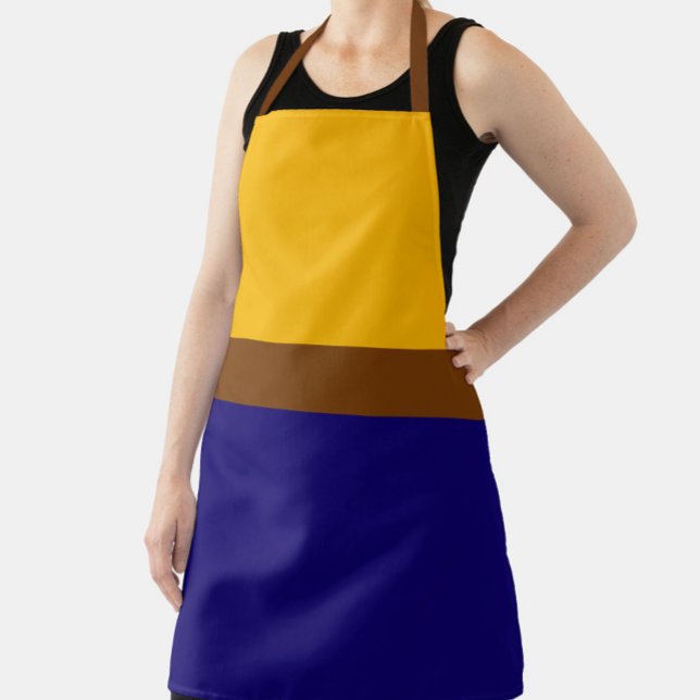 Tablier Conception de bloc couleur bleu jaune (Créateur téléchargé)