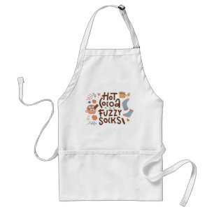 Tablier Conception de cacao chaud et de chaussettes moelle
