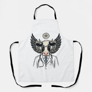 Tablier Conception de chemise vectorielle de docteur vache