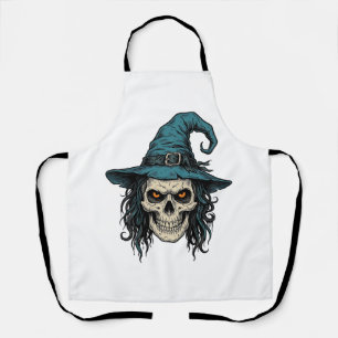 Tablier Conception de chemise vectorielle Halloween crâne
