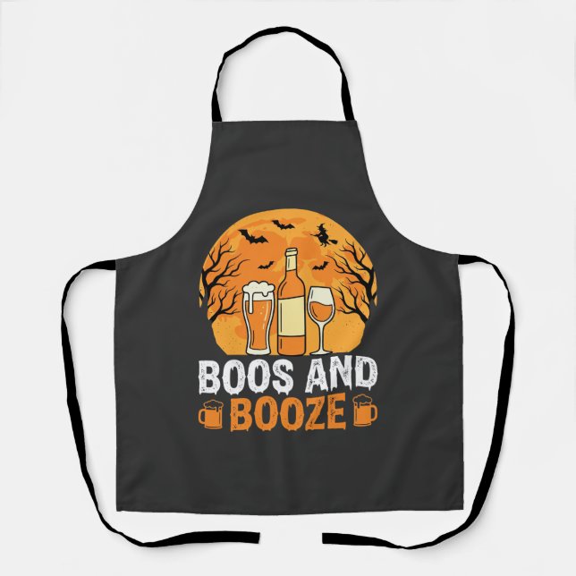 Tablier Conception de fête de boisson et de fantômes d'Hal (Recto)
