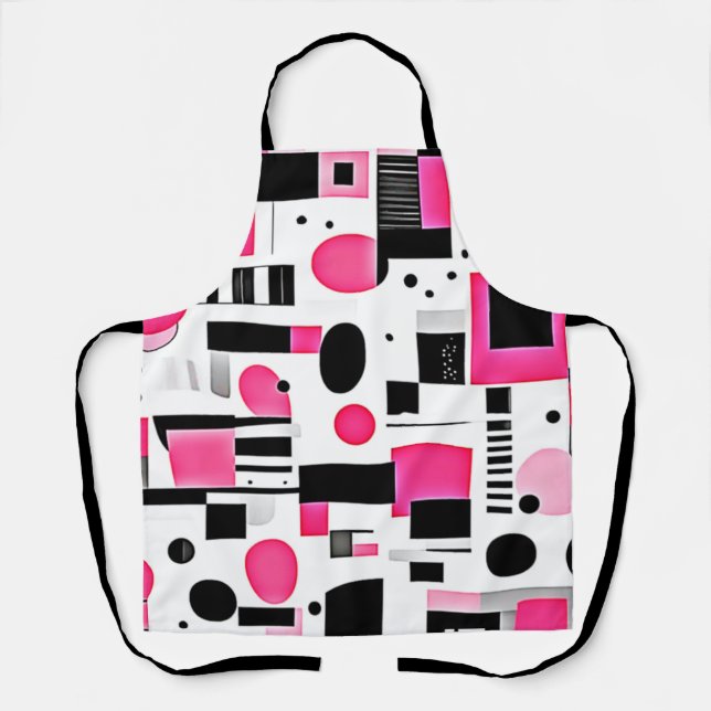 Tablier Conception de géométrie rose Art Pop (Recto)
