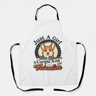 Tablier Conception de la Saint-Valentin Corgi pour les ama