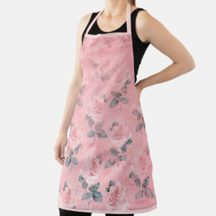 Tablier Conception de la série rose florale délabrée 5