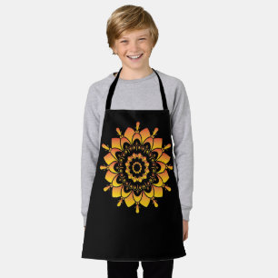 Tablier Conception de mandala unique doré-95748