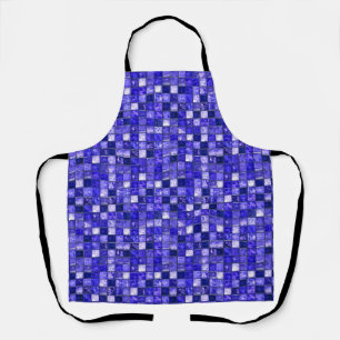Tablier Conception de mosaïque bleue abstraite avec textur