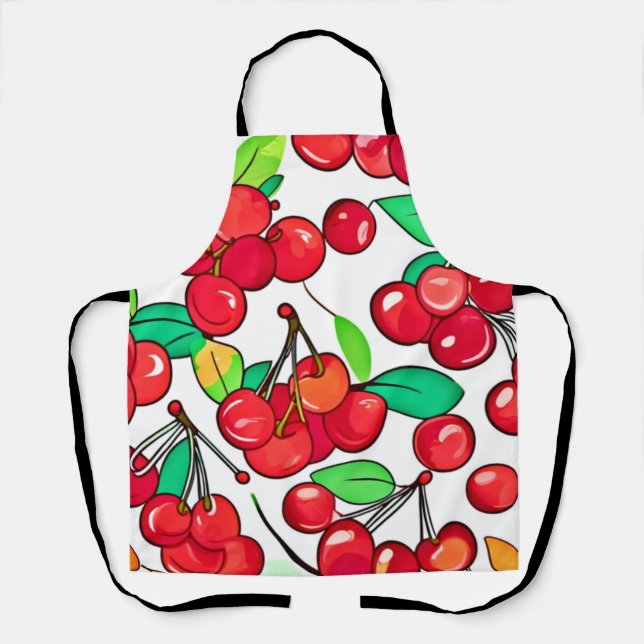 Tablier Conception de motif cerise (Recto)