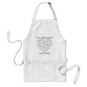 Tablier Conception de motif de coeur coloré élégant mignon