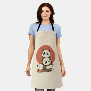 Tablier Conception de pandas mignons