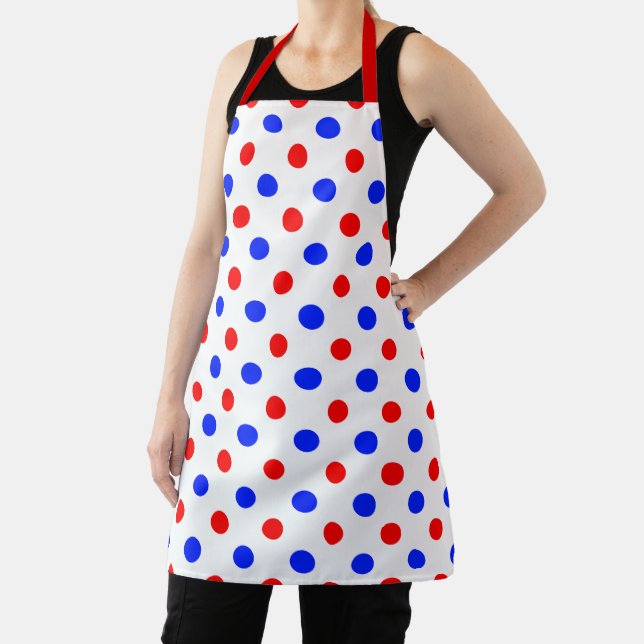 Tablier Conception de points noirs blancs rouges bleus  (Insitu)