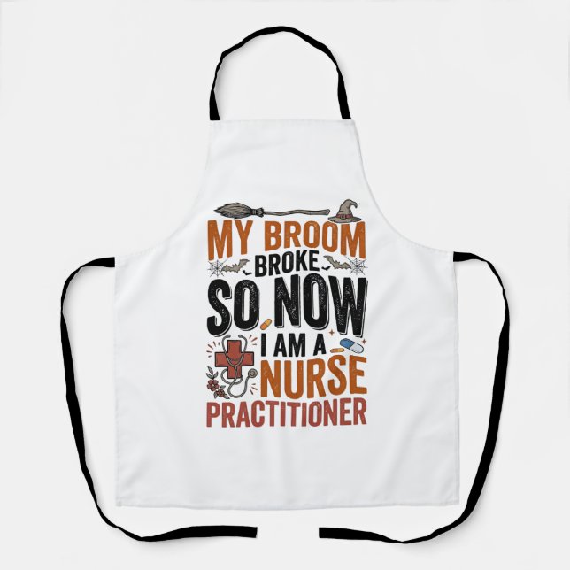 Tablier Conception de sorcière d'infirmière praticienne dr (Recto)