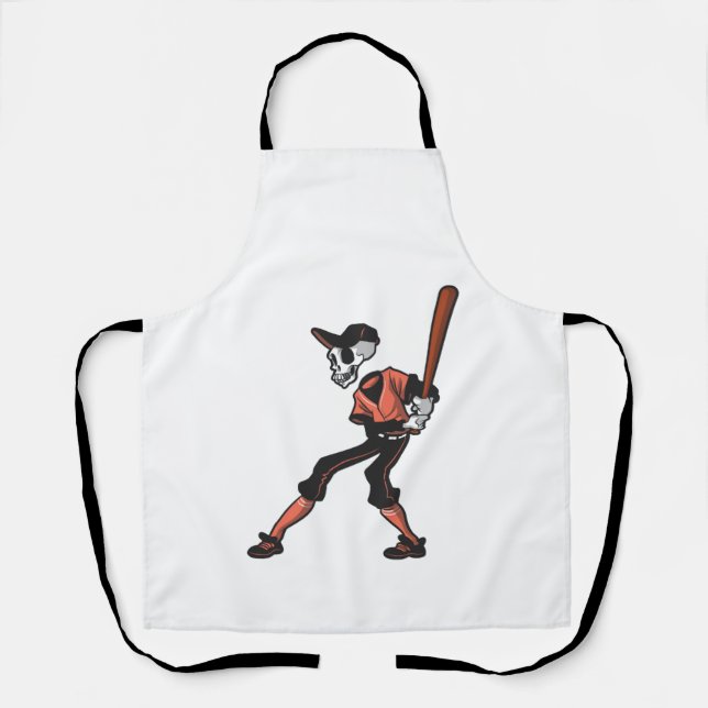 Tablier conception de squelette de baseball pour joueurs d (Recto)