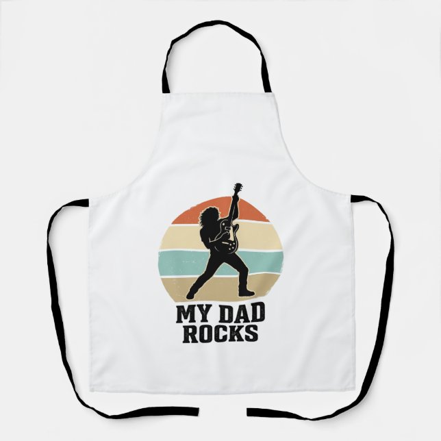 Tablier Conception de T-shirt de guitare vintage au couche (Recto)