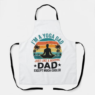 Tablier Conception de T-shirt drôle de papa yoga Vintage S