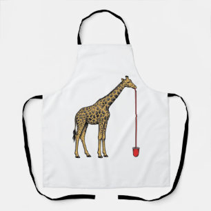 Tablier Conception de vecteur de paille à boire de girafe 