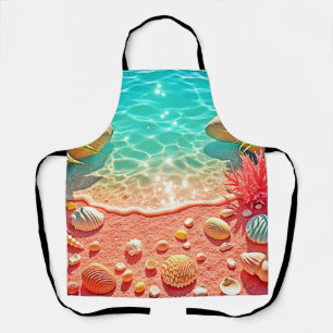 Tablier Conception des coquilles de plage baisées au solei