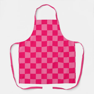 Tablier Conception du Motif du vérificateur rose clair et 