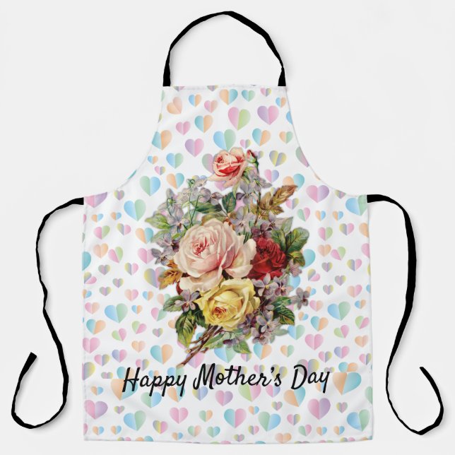 Tablier Conception élégante de fleurs pour la fête des mèr (Recto)