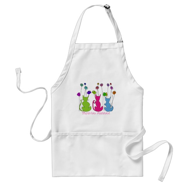 Tablier Conception lunatique de chats de cadeaux (Devant)
