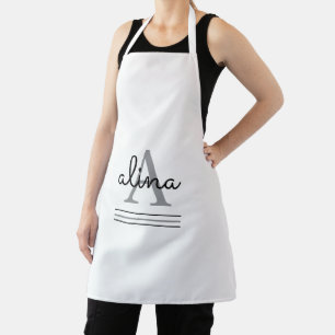 Tablier Conception personnalisée simple Monogramme