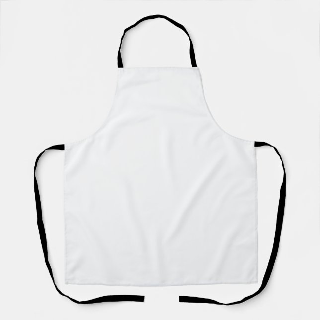 Tablier Conception simple blanche personnalisée Ajouter un (Recto)